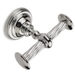 Bathroom Hook, StilHaus G13-08, Chrome Classic-Style Brass Double Hook